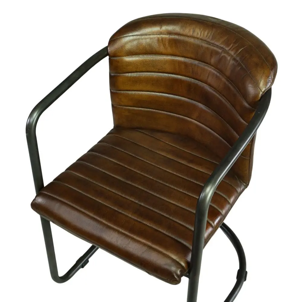 | Premium 2er Stuhl Set Freischwinger Leder FabrikSchick
