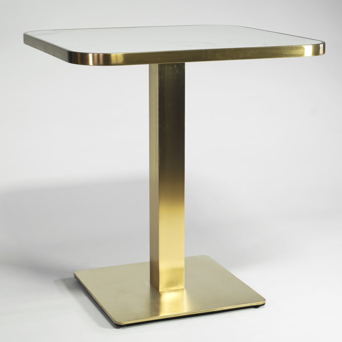 Bistrotisch Keramik-Marmor weiß quadratisch