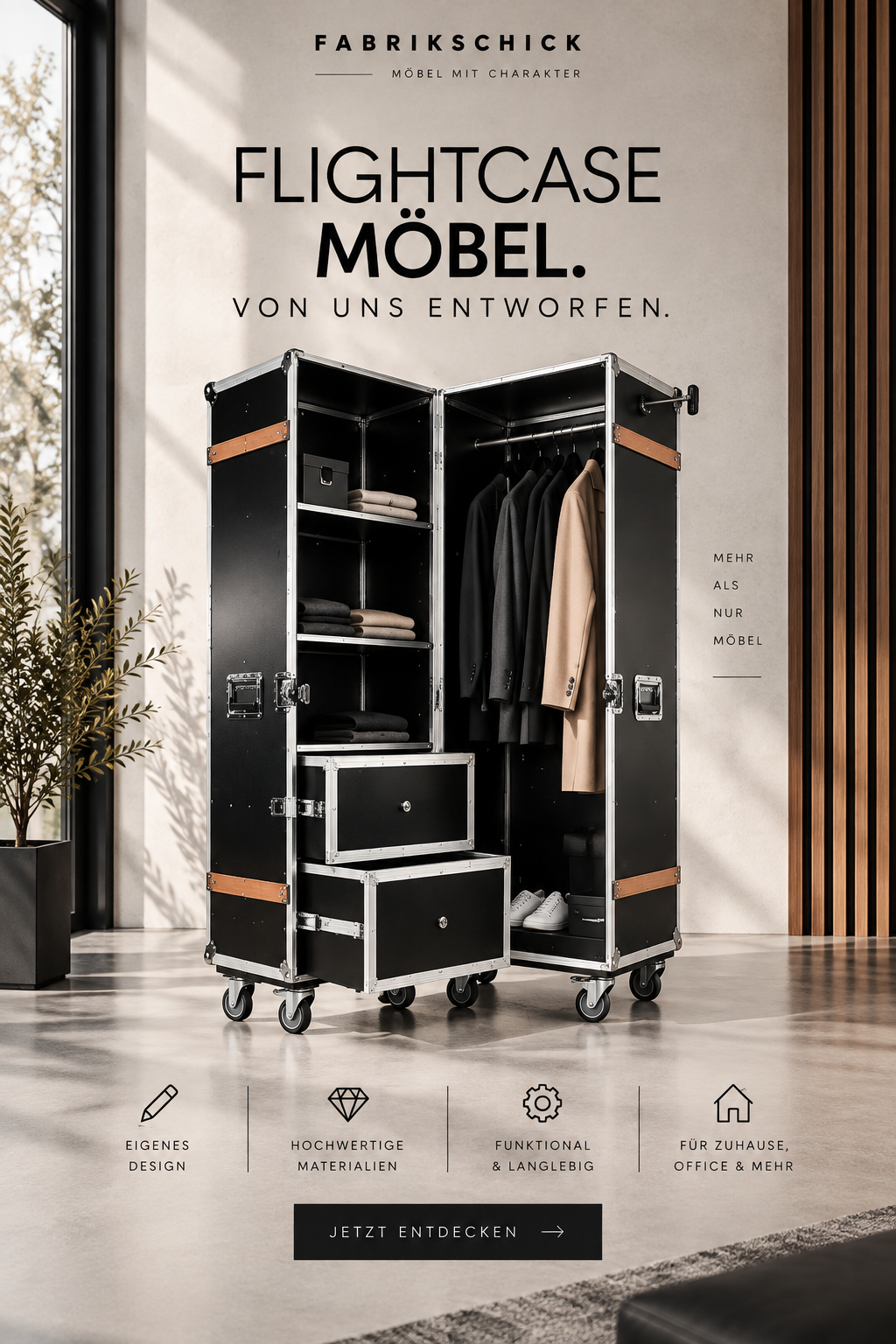 WardrobeCase Black Hexagon