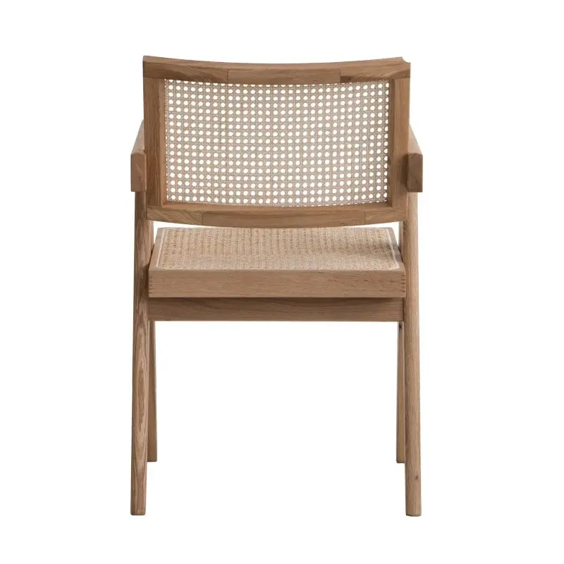 Jeanneret Design Comples Chair aus Eiche mit Wiener Geflecht Sitz und Rueckenlehne