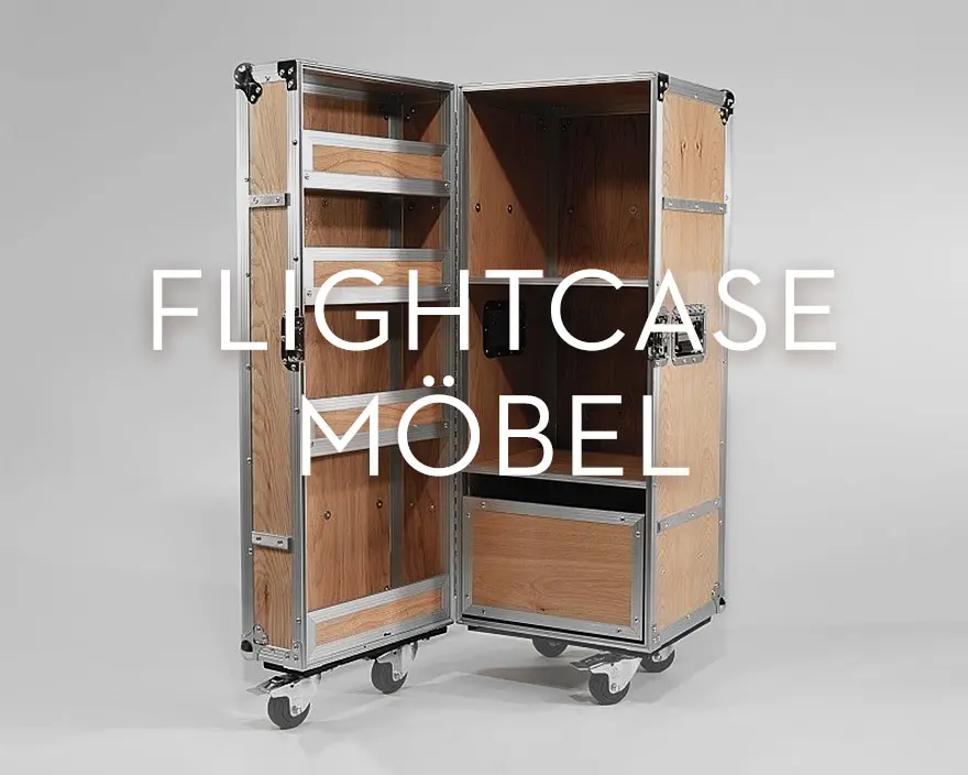 Flightcases als mobile Design-Schränke von Fabrikschick
