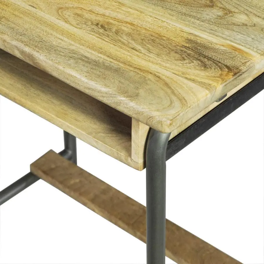 Schreibtisch Schminktisch Holz Stahl Retro Vintage