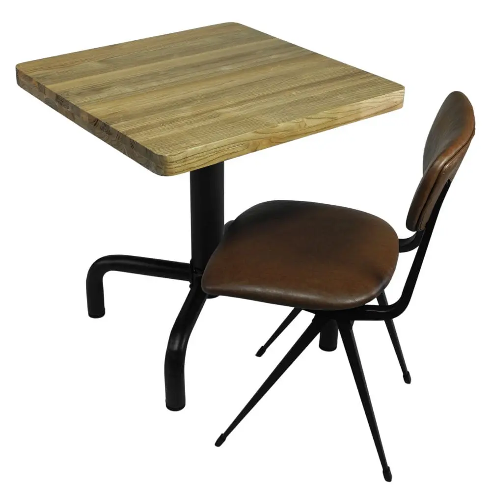 Bistro-Tisch echt Massivholz 70x70
