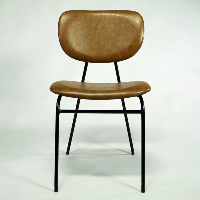 Brauner Stuhl Esszimmer im Vintage Industrial Stil