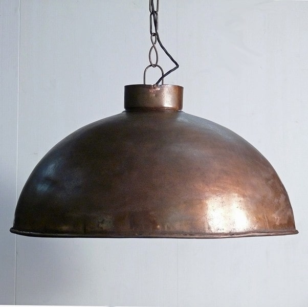 Lampenschirem in der Farbe Kupfer antik groß