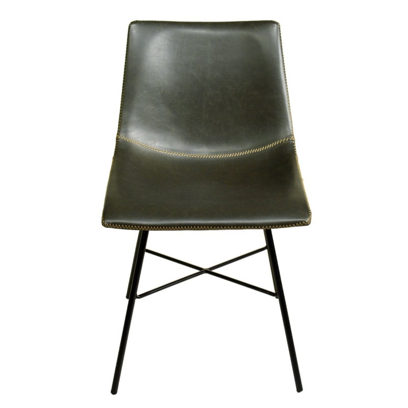 Stuhl dunkel grau bequem Vintage Stil
