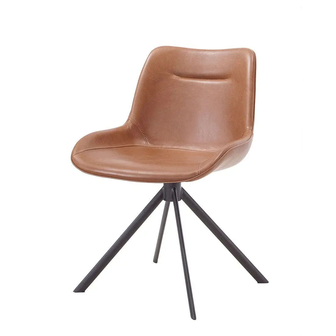 Polsterstuhl Drehstuhl braun für zuhause und Gastronomie Industrial Modern Stuhl