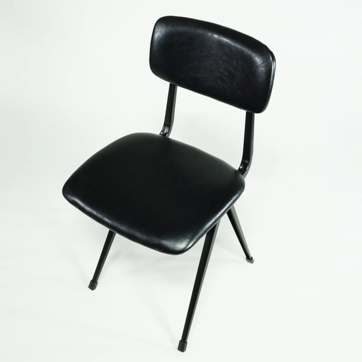 Industrial Vintage Stuhl schwarz gepolstert fürr Esszimmer, Restaurant und Cafe