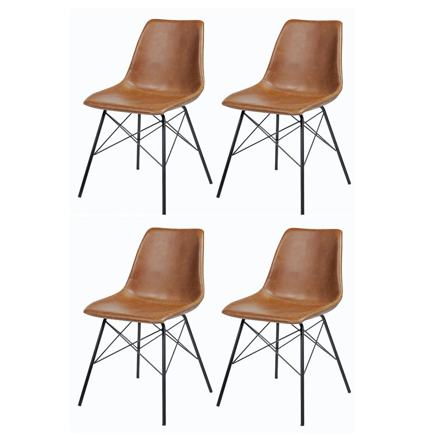 Super Sales Aktion für Modern Design Stuhl in angenehmem Vintage Braun-Ton