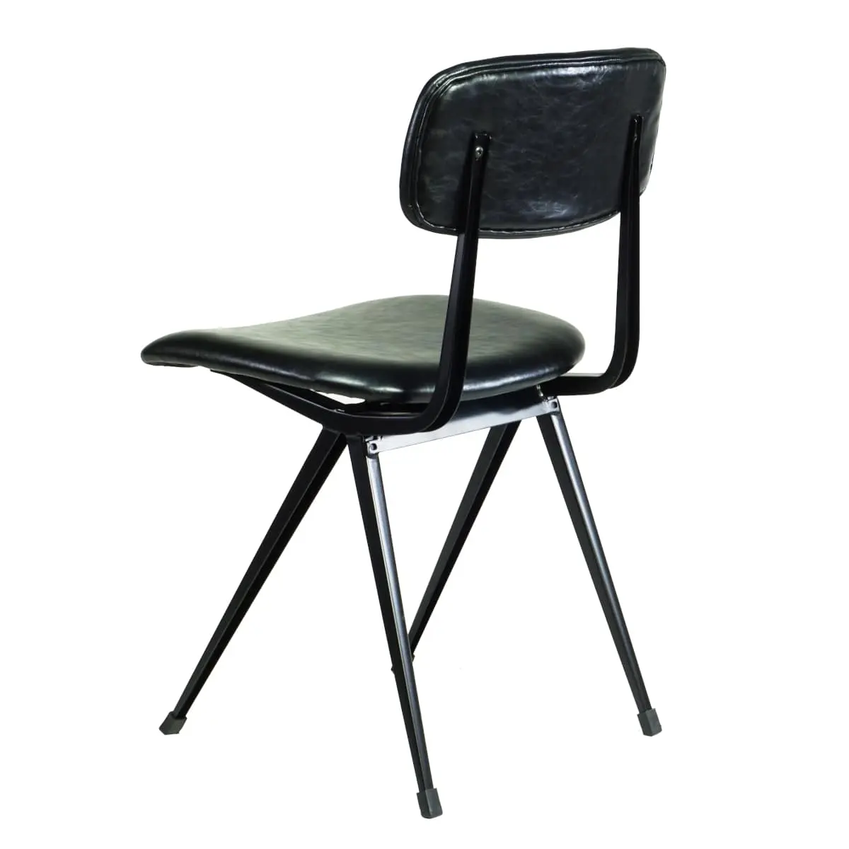 Schwarzer Old School Chair nach Friso Kremer, gepolstert