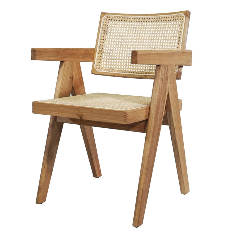 Stuhl Mid-Century Common Schwarz Rattan | Jeanneret Chair